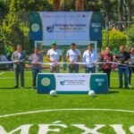 Roberto Solís inaugura cancha de fútbol en Huejotzingo