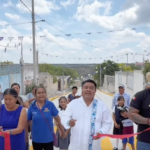 Entrega Tepexi de Rodríguez pavimentación de la calle Cuauhtémoc en Huejonapan