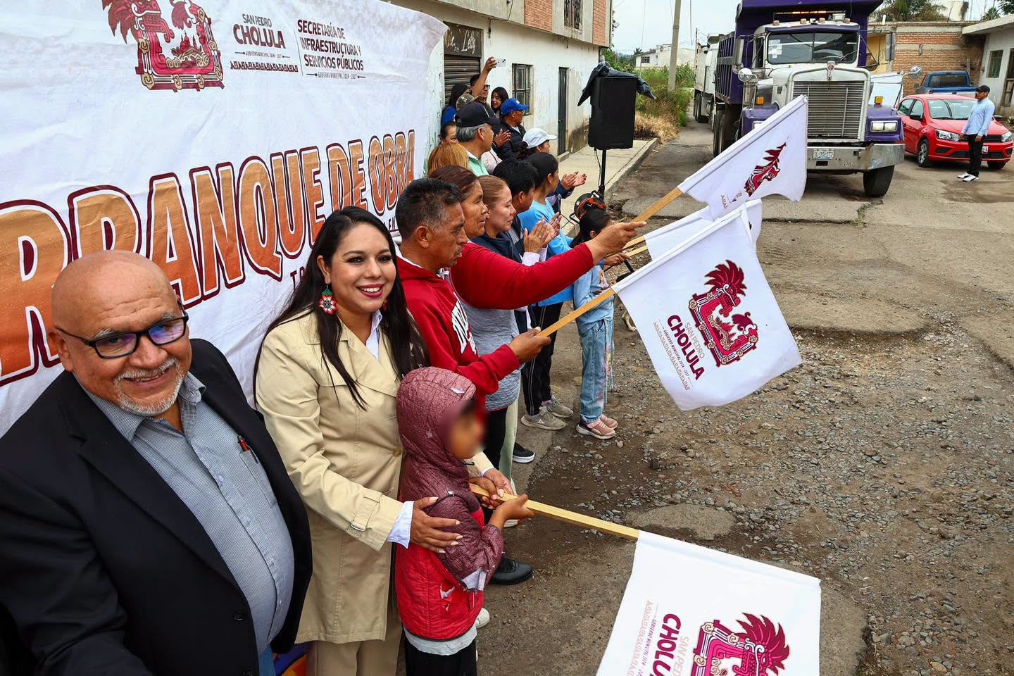 San Pedro Cholula inicia rehabilitación de la calle Ignacio Zaragoza en San Francisco Cuapa