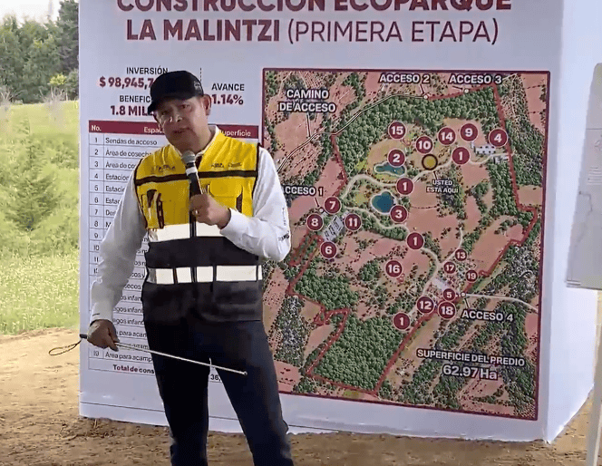 Alejandro Armenta recorre Ecoparque La Malintzi para revisar acciones de conservación
