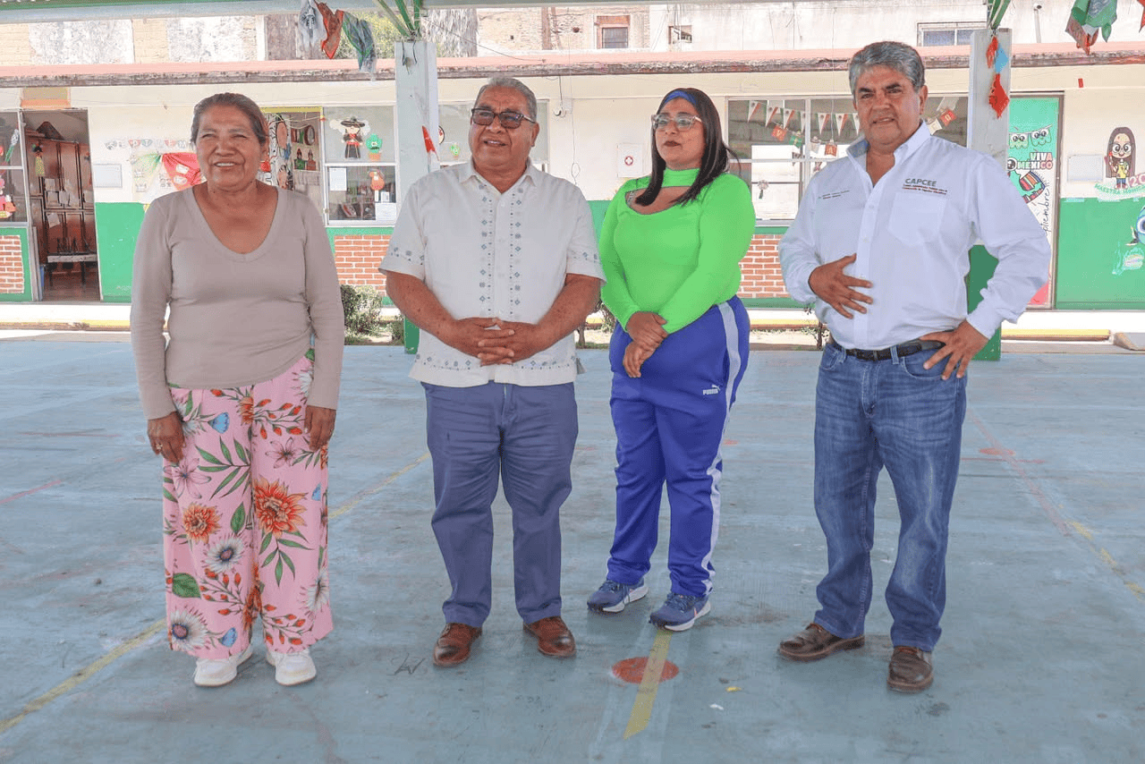 Supervisan CAPCEE y Ayuntamiento de Amozoc obras de infraestructura educativa