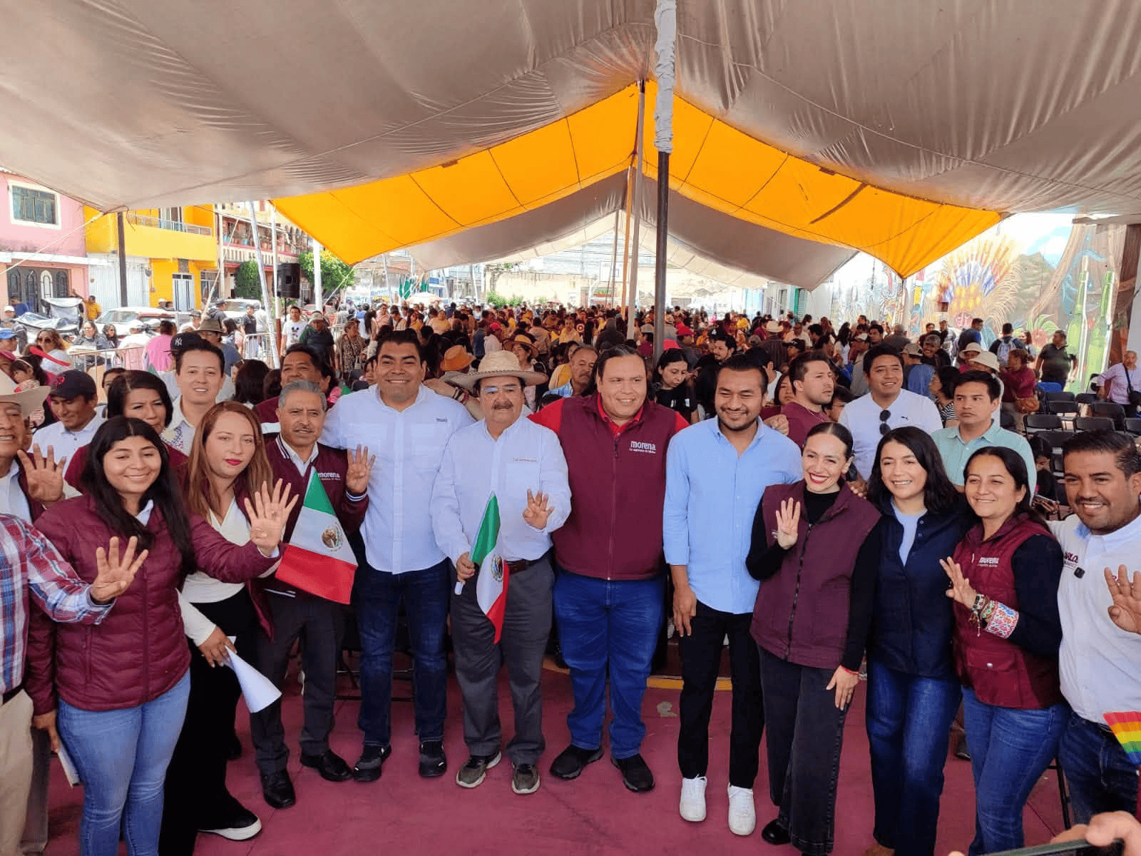Morena Puebla se moviliza en defensa de la transformación y la Soberanía