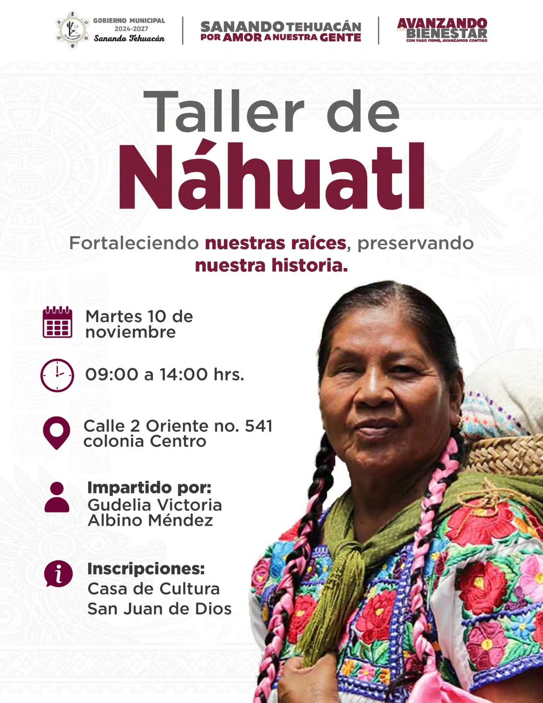 Gobierno de Tehuacán invita a taller de náhuatl para preservar raíces e identidad