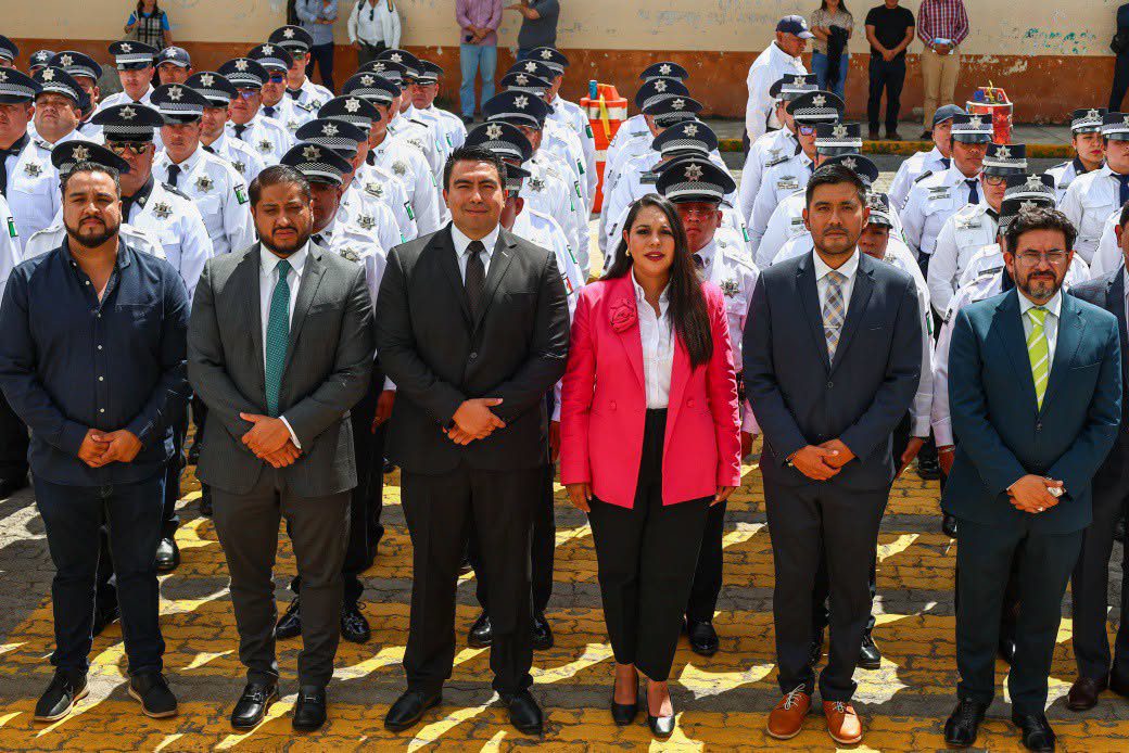 Tonantzin Fernández y nuevo secretario de Seguridad Ciudadana refuerzan coordinación policial en San Pedro Cholula