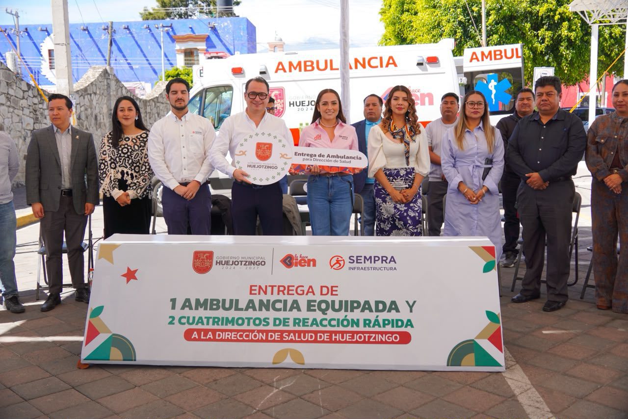 Huejotzingo fortalece atención de emergencias con nueva ambulancia y cuatrimotos