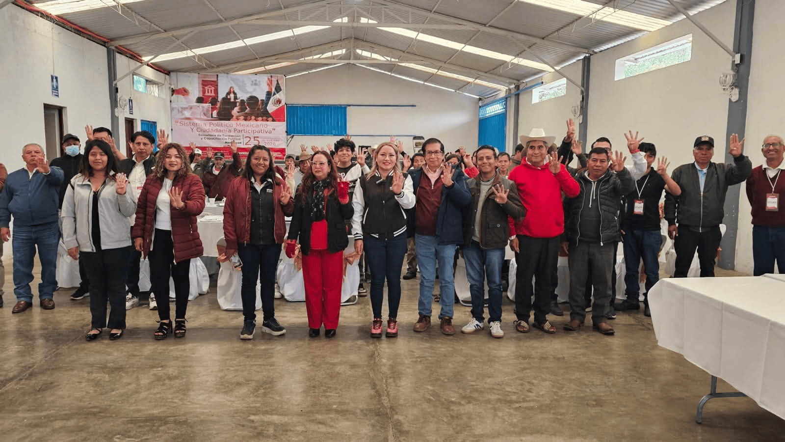 Realiza Secretaría de Formación Política de Morena taller “Sistema Político Mexicano y Ciudadanía Participativa” en Hueyapan