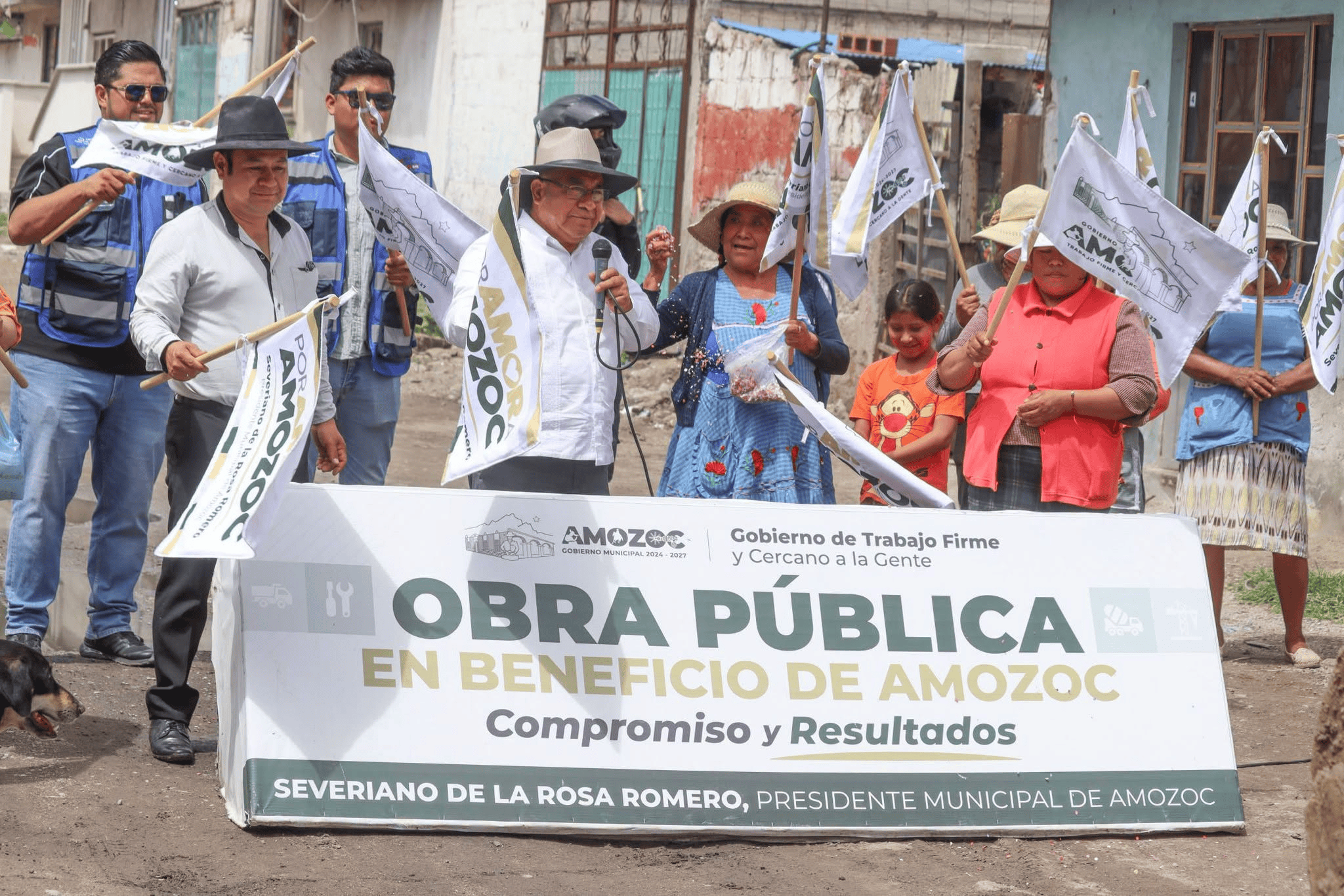 Arranca el Gobierno de Amozoc la pavimentación de la calle Vicente Guerrero en San Andrés Las Vegas